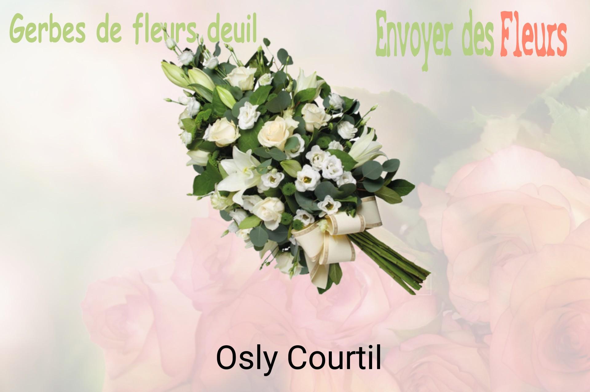 Gerbe de fleurs de deuil livrée à Osly-Courtil